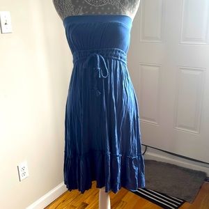 Strapless cotton dress